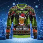 Trump Santa Make American Great Again Tree Lights Ugly Christmas Sweater 1 - Ugly Christmas Sweater