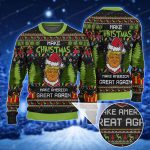 Trump Santa Make American Great Again Tree Lights Ugly Christmas Sweater - Ugly Christmas Sweater