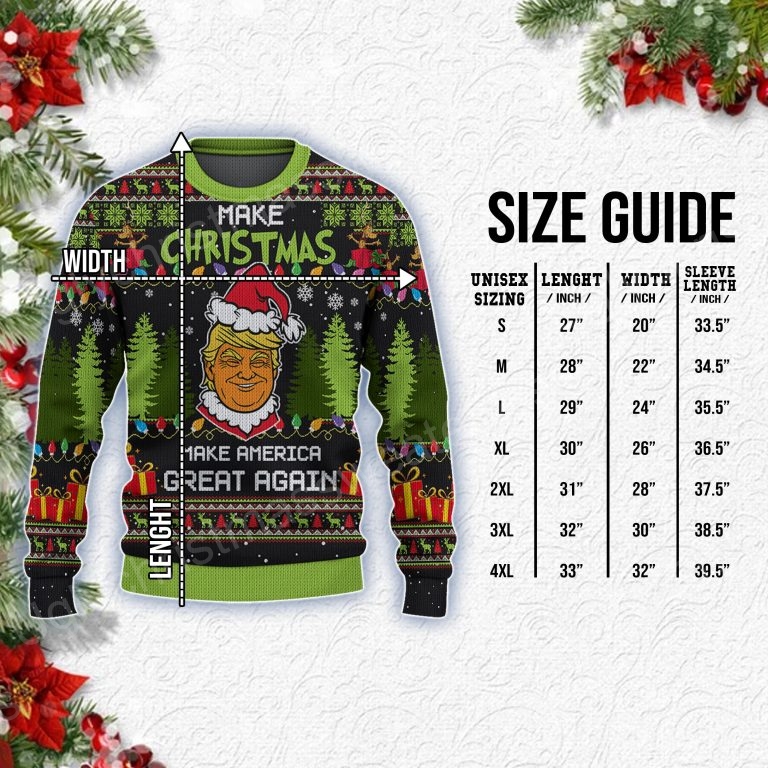 Trump Santa Make American Great Again Tree Lights Ugly Christmas Sweater 7 - Ugly Christmas Sweater